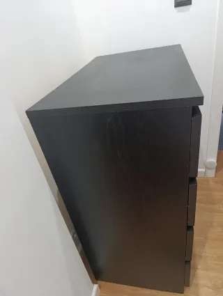 Cómoda Ikea MALM 4 cajones negra