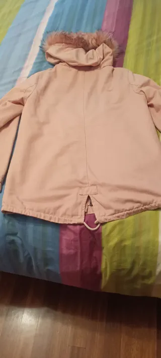 Abrigo rosa palo con forro de borreguito