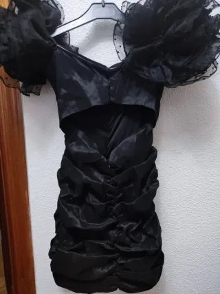 Vestido negro Halloween volantes