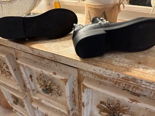 Botín negro perlas talla 36