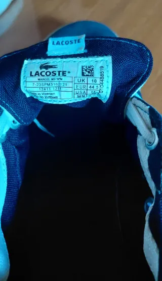 Zapatillas Lacoste Azul Talla 44.5