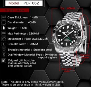 Reloj Pagani Design GMT Automático Acero