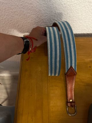 Cinturón de tela a rayas