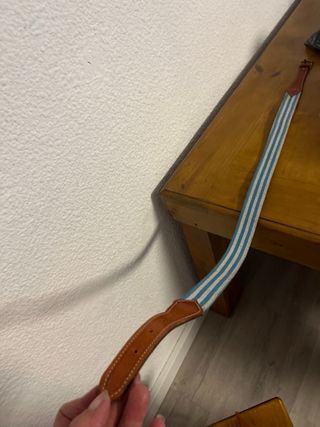 Cinturón de tela a rayas