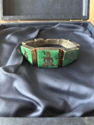 Pulsera de plata y turquesa
