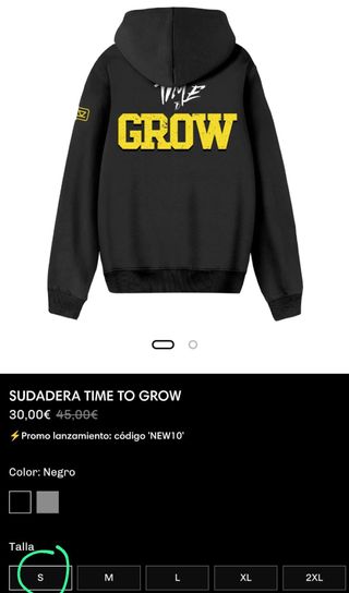 Sudadera PBS Negra Talla XL