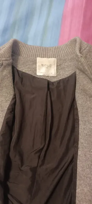 Abrigo Zara Gris Talla L
