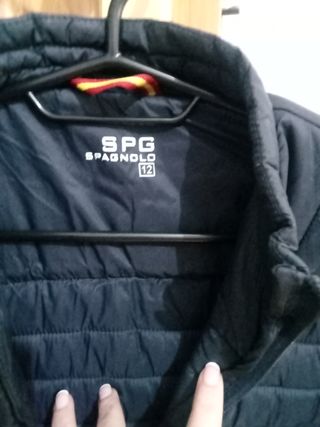 Parka acolchada niño negra