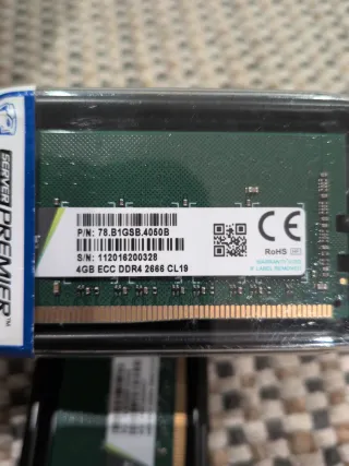 2x Kingston 4GB DDR4 ECC UDIMM 2666MHz CL19