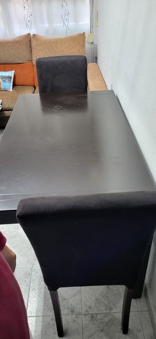 Mesa Comedor Marrón Oscuro Extensible 90x130