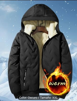 Cazadora polar negra XXL