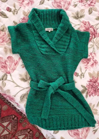 Jersey verde esmeralda manga corta Y2K