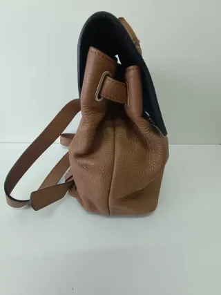 Mochila Massimo Dutti Marrón Piel