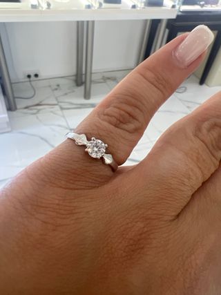 Anillo Solitario Plata