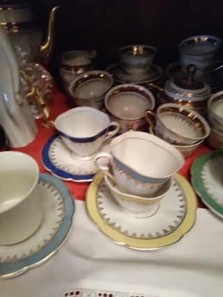 Juego de tazas de café de porcelana