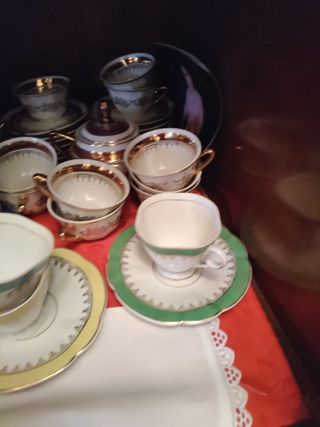 Juego de tazas de café de porcelana