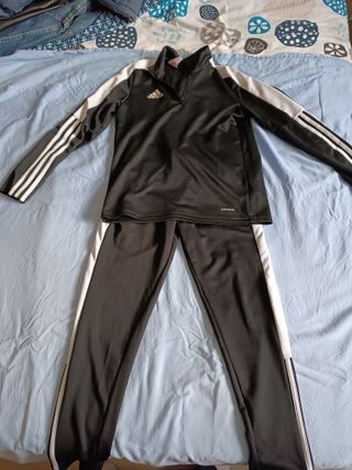 Chandal Adidas Niño Negro y Blanco