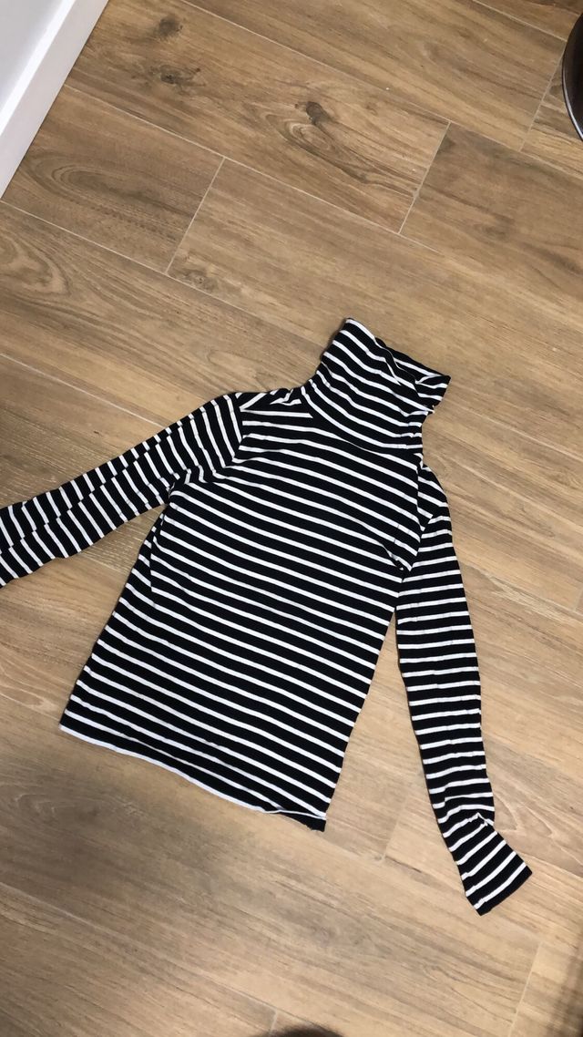 Camiseta de rayas cuello alto Easy Wear