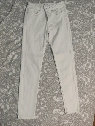 Pantalón vaquero blanco MNG Push-Up Talla 38