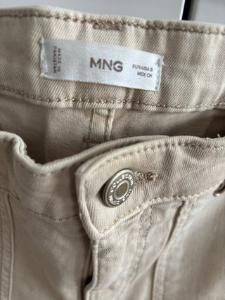 Pantalón vaquero beige Mango Teen