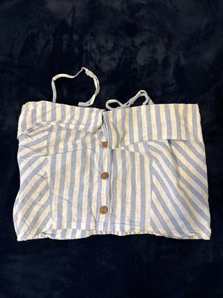 Top Rayas Azul y Blanco Talla Única