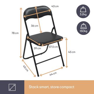 ✨ - Perel Silla Plegable, Resistente al Clima, máx