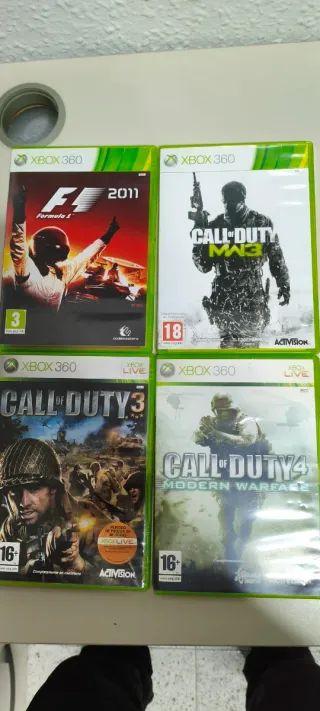 4 Juegos Xbox 360: Call of Duty MW3, 3,4 y F1 2011