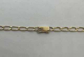 Cadena Bilbao de oro de 18k, 17.62 g, 63 cm.