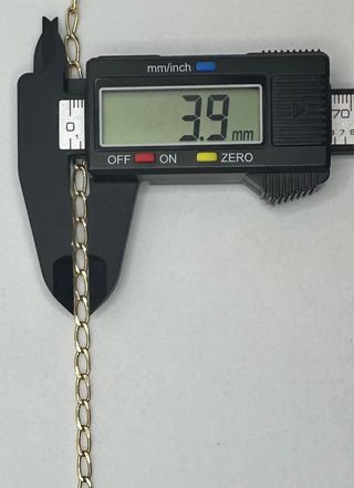 Cadena Bilbao de oro de 18k, 17.62 g, 63 cm.