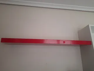 Estantería Ikea Lack Roja Brillante 110x26
