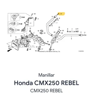 Tornillo Honda 90191-KN8-730 CMX250 Rebel