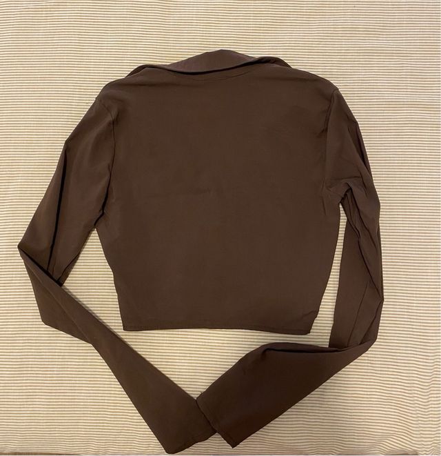 Camisa marrón Pull&Bear manga larga