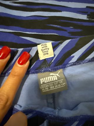 Leggings Puma Estampado Azul y Negro