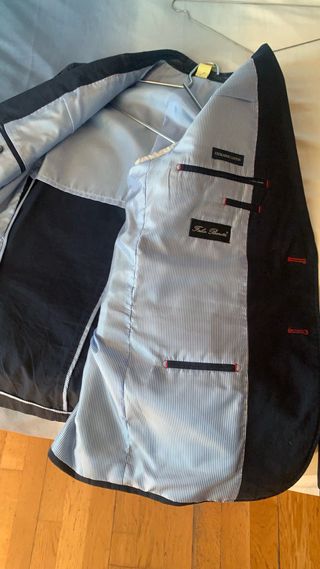 Americana de caballero azul