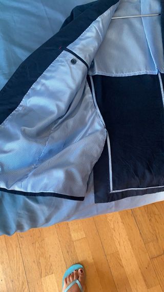 Americana de caballero azul