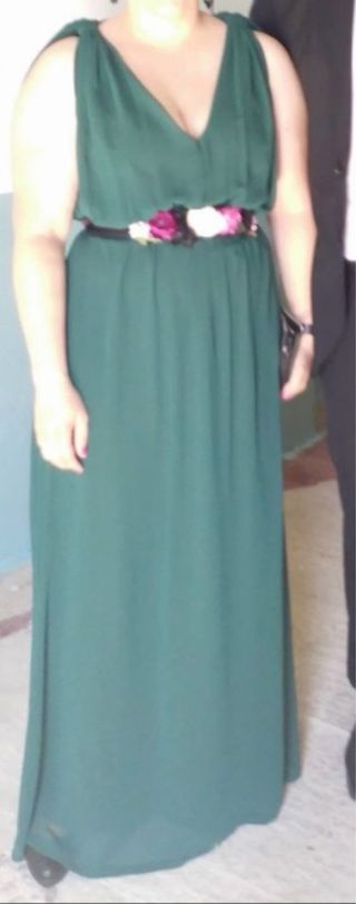 Vestido de fiesta verde