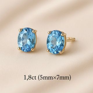 Pendientes de Aquamarina, Plata bañada