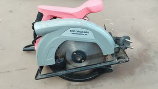 Sierra Circular Eléctrica Rosa y Gris
