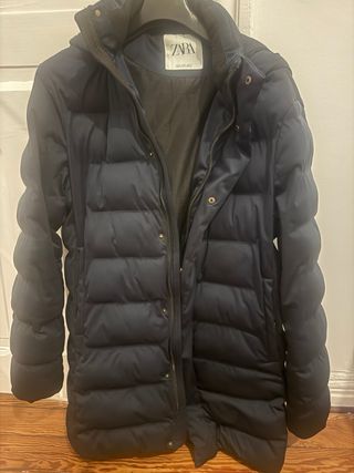 Abrigo plumífero Zara azul Talla M