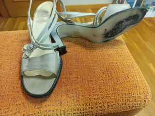 Zapatos/Sandalias de fiesta plateadas