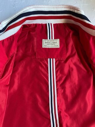 Chaqueta deportiva niño roja talla s 