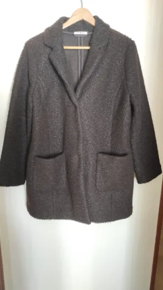 Chaquetón marrón chocolate como nuevo