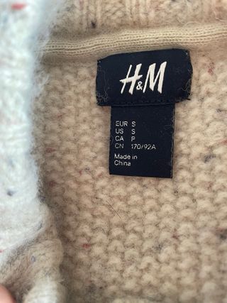Jersey H&M punto trenzado beige