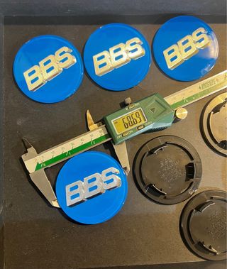 Tapas BBS 68mm Acrílico Azul (4uds)