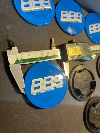 Tapas BBS 68mm Acrílico Azul (4uds)