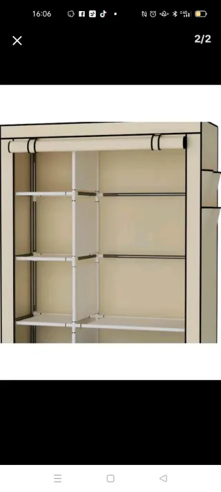 Armadio in tessuto beige