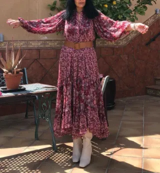 Vestido largo estampado floral