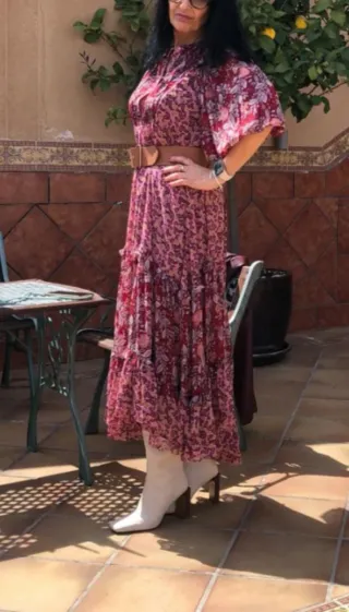 Vestido largo estampado floral