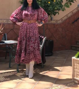 Vestido largo estampado floral