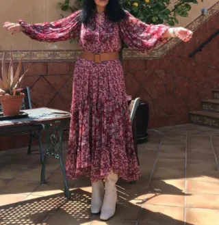 Vestido largo estampado floral